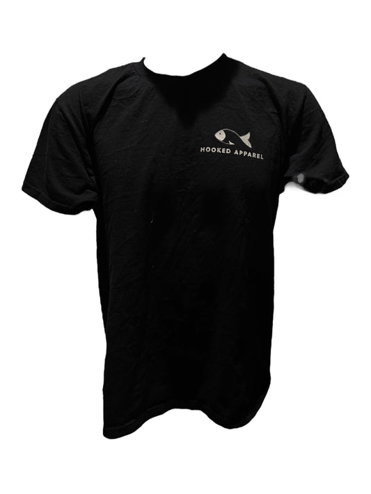 Bass Fishing T-Shirt- Black (Loose fit)