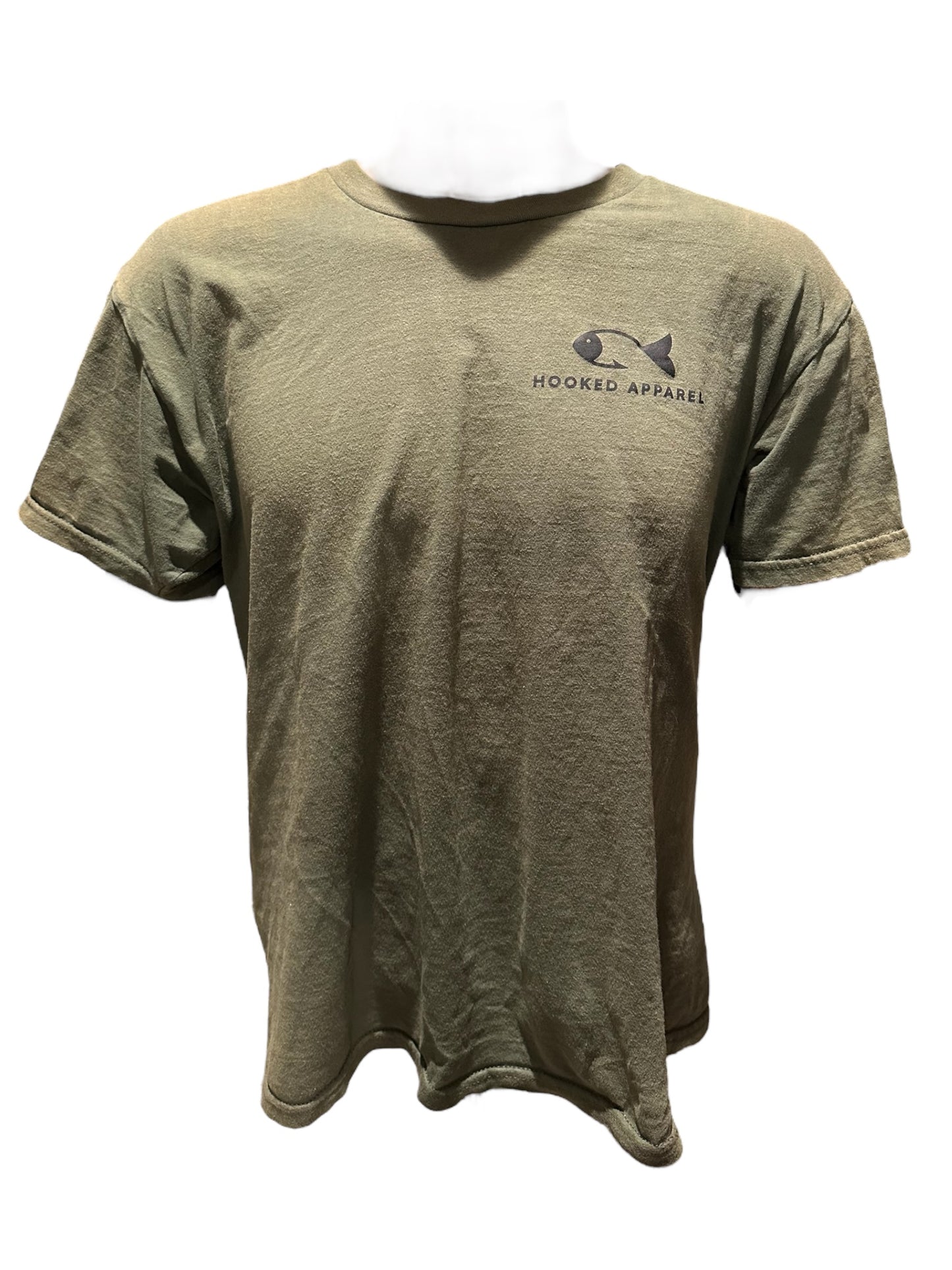 Bass Fishing T-Shirt- Army Green (Loose fit)