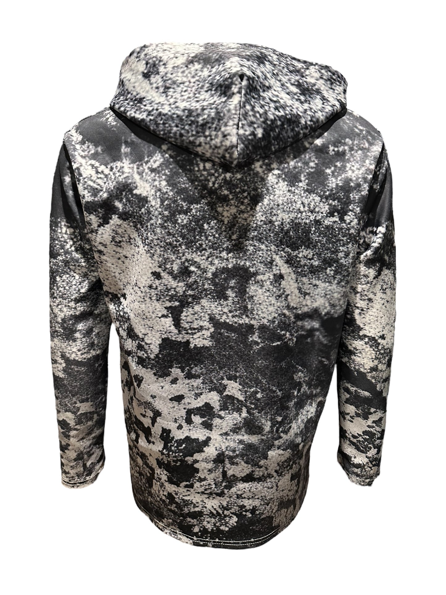 Lightweight Hoodie- White and black Camo (Please Size Up)